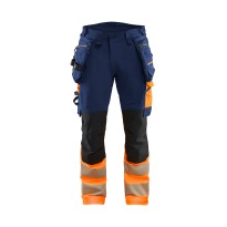 Pantalon de travail haute visibilité Multipoche Stretch Blaklader High VIS stretch 4 VIE  112516488933C50