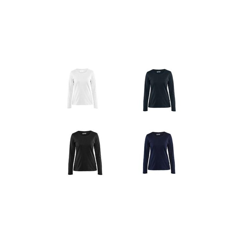 T-shirt de travail à manches longues pour femme...