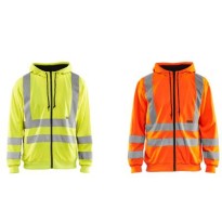 Sweat de travail avec capuche et fermeture éclair entière Blaklader haute visibilité 334619743300L