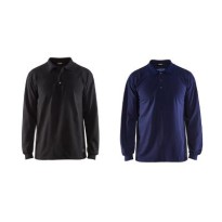 Polo de travail à manches longues Blaklader ignifuge en piqué 337417418900L