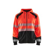 Sweat de travail avec capuche et fermeture éclair entière Blaklader haute visibilité 354625283389L
