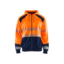 Sweat de travail avec capuche et fermeture éclair entière Blaklader haute visibilité 354625283389L