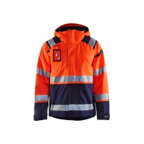 Veste de travail Blaklader à manches stretch multipoches haute visibilité avec capuche imperméable 498719873389L
