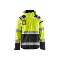 Veste de travail Blaklader à manches stretch multipoches haute visibilité avec capuche imperméable 498719873389L