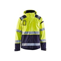 Veste de travail Blaklader à manches stretch multipoches haute visibilité avec capuche imperméable 498719873389L