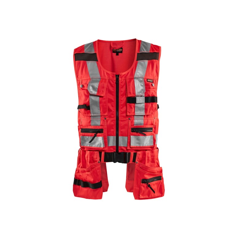 Gilet de travail haute visibilité multi-poches...