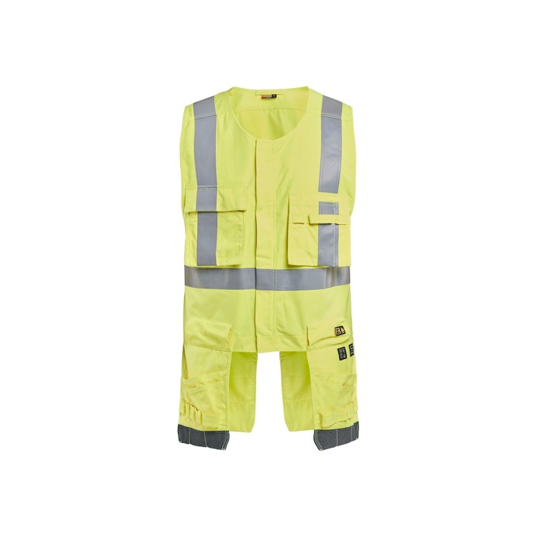 Gilet de travail haute visibilité multipoches...