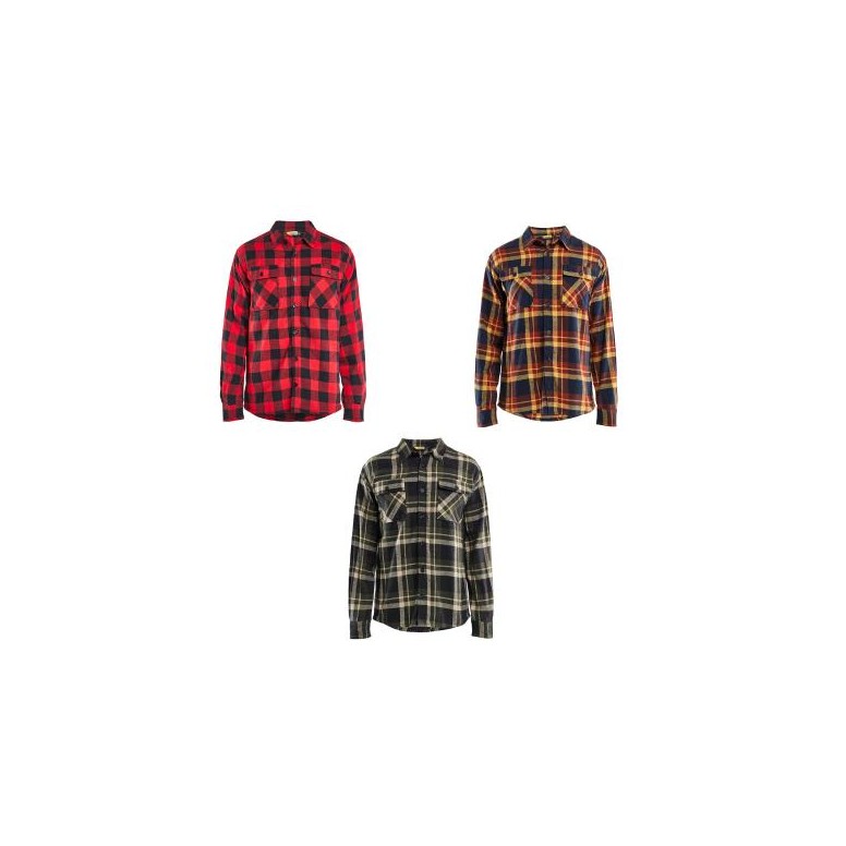 Chemise de travail Blaklader en flanelle 100 %...