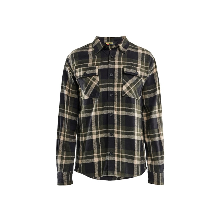 Chemise de travail Blaklader en flanelle 100 %...