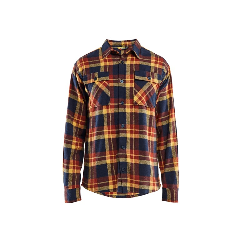 Chemise de travail Blaklader en flanelle 100 %...
