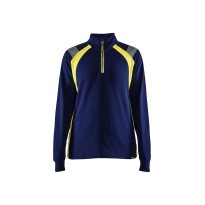 Sweatshirt de travail Blaklader 100 % coton demi-zip pour femme 340311588933L
