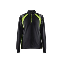 Sweatshirt de travail Blaklader 100 % coton demi-zip pour femme 340311588933L