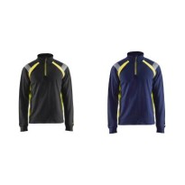 Sweatshirt de travail Blaklader 100 % coton demi-zip...