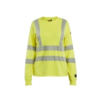 T-shirt à manches longues de travail haute visibilité Blaklader multinorme ignifuge antistatique pour femme 346917613300M