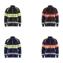 Sweat-shirt de travail Blaklader haute visibilité 100 % coton fermeture éclair complète 355111588933L