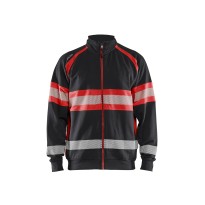 Sweat-shirt de travail Blaklader haute visibilité 100 % coton fermeture éclair complète 355111588933L