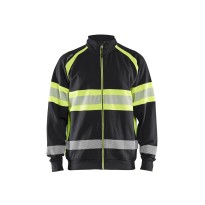 Sweat-shirt de travail Blaklader haute visibilité 100 % coton fermeture éclair complète 355111588933L