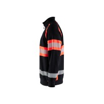 Sweat-shirt de travail Blaklader haute visibilité 100 % coton demi-fermeture éclair 355311588933L