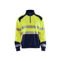 Sweat de Travail Blaklader haute visibilité demi-zip 355625283389L