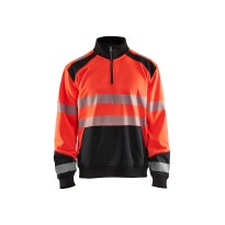 Sweat de Travail Blaklader haute visibilité demi-zip 355625283389L