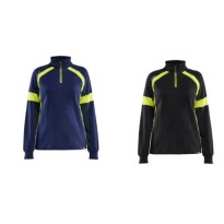 Sweatshirt de travail Blaklader 100 % coton demi-zip pour...