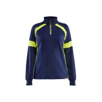 Sweatshirt de travail Blaklader 100 % coton demi-zip pour femme 356611588933M