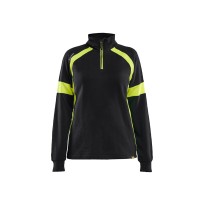 Sweatshirt de travail Blaklader 100 % coton demi-zip pour femme 356611588933M