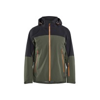 Veste de travail Blaklader Striker à manches stretch multipoches avec capuche imperméable 498019164209L