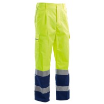 Pantalon de travail multi-poches haute visibilité 100% coton P&P Loyal AVB02 204
