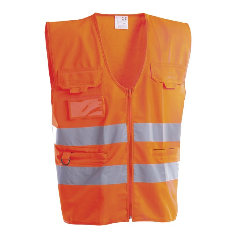 Gilet de travail haute visibilité multi-poches...