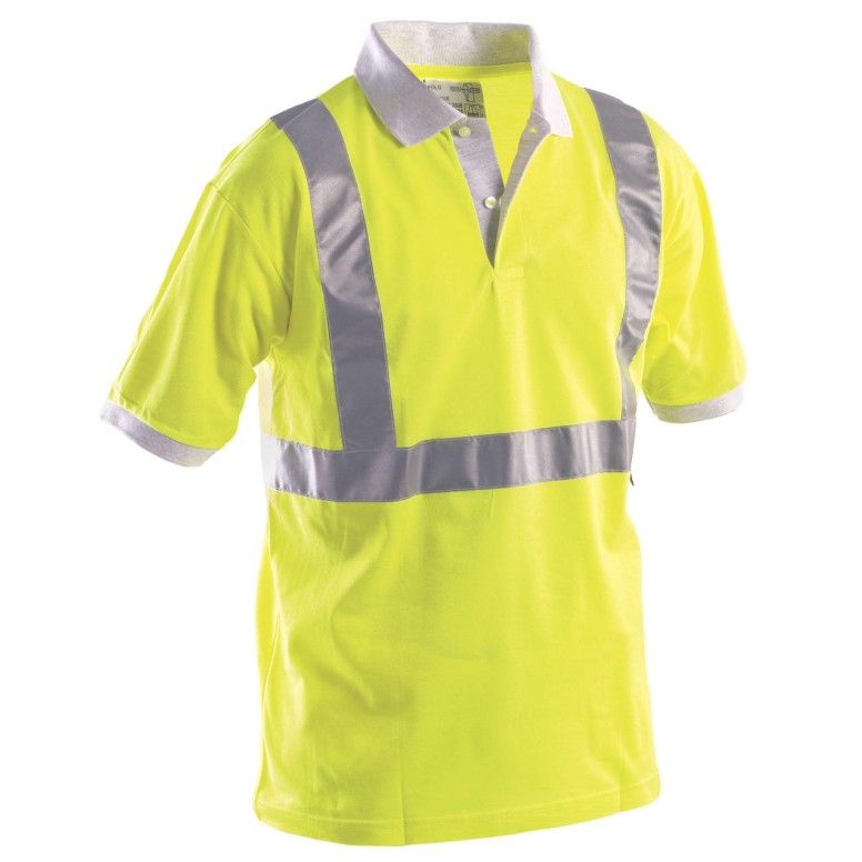 Polo de travail haute visibilité manches courtes 100% coton P&P