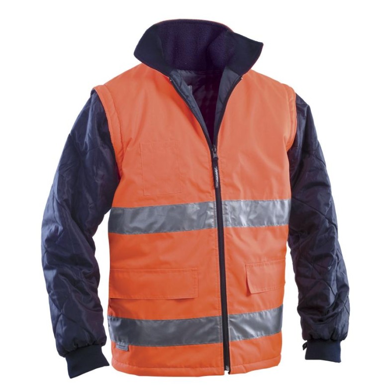 Gilet de Travail Haute Visibilité avec Manches...