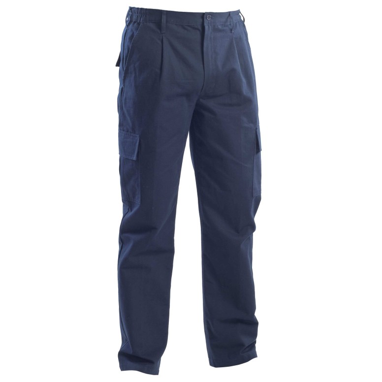 Pantalon de travail multipoches en toile P&P...