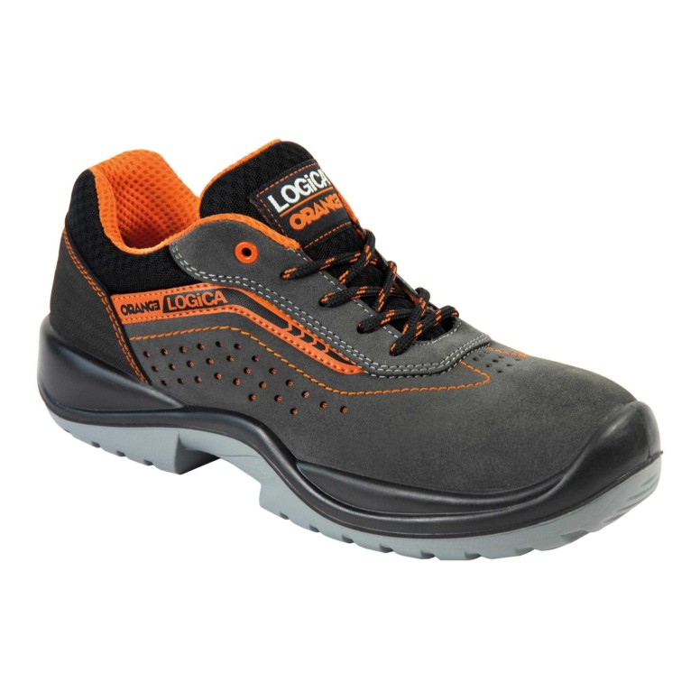 Chaussures de sécurité basses en daim gris...