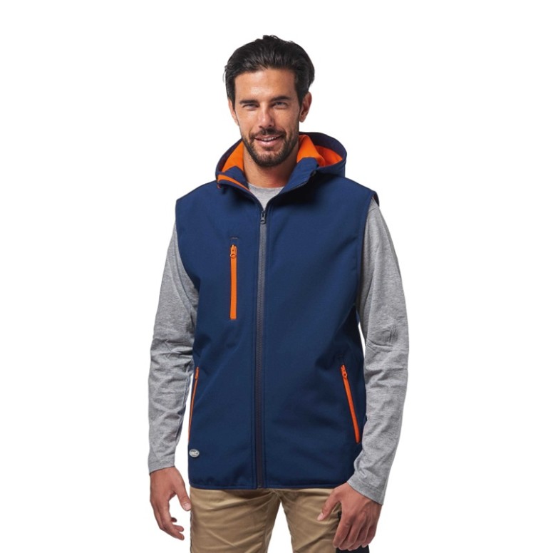 Gilet de travail Soft-Shell avec capuche fixe...