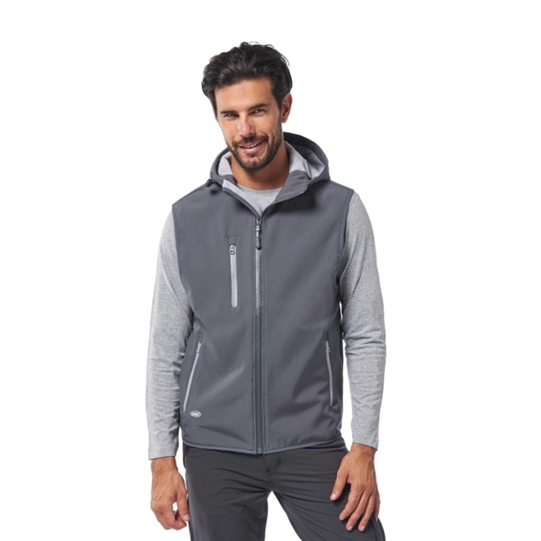 Gilet de travail Soft-Shell avec capuche fixe...