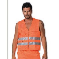 Gilet de travail multipoches haute visibilité Logica 840HV-L