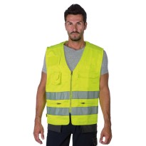 Gilet de travail haute visibilité multipoches Logica...