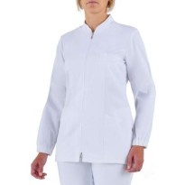 Blouse de travail antibactérien Alice avec zip pour femme...