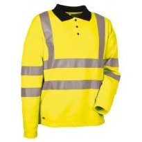 Tous Dehors - Polo de travail Haute visibilité Cofra New Highway V111-2-00 taille S couleur jaune