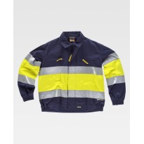 Tous Dehors - Veste de travail Combiné Haute visibilité avec bandes C4119 - Workteam taille XL couleur marine orange