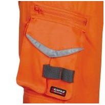 Tous Dehors - Pantalon de travail Haute visibilité Multipoches Cofra Blinding V078-0-00 taille 48 couleur jaune anthracite