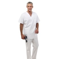 Tous Dehors - Tunique unisex 100% coton Summer Dr.bleue Siggi - 04CS0462/00-0014 taille 48 couleur blanc