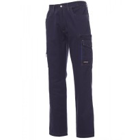 Tous Dehors-Pantalon de travail Multipoches Coton avec triples coutures Texas - Payper AY 7338 taille L bleu marine/bleu royal
