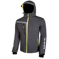 Tous Dehors - Veste de travail Softshell Stretch U-Power Quick PE114BC couleur charbon noir taille 4xl