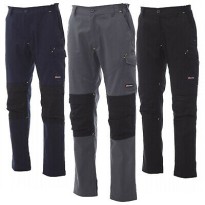 Tous Dehors -Pantalon de travail Worker Tech Multipoches Multisaison avec genouillères - Payper AY 7309 taille 3XL noir/noir