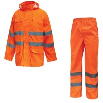 Tous Dehors - Ensemble de travail imperméable Haute Visibilité U-Power Cover HL168YF couleur orange fluo taille 3xl