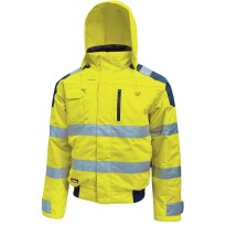 Tous Dehors - Blouson de travail Haute visibilité Imperméable Multipoches U-Power Best HL160YF couleur orange fluo taille 3xl
