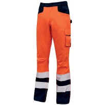 Tous Dehors - Pantalon de travail Haute visibilité Multipoches U-Power Beacon HL156YF couleur jaune fluo taille 2xl