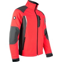 Tous Dehors - Veste Workshell combinée avec fermeture éclair en nylon - Workteam couleur rouge/gris taille M